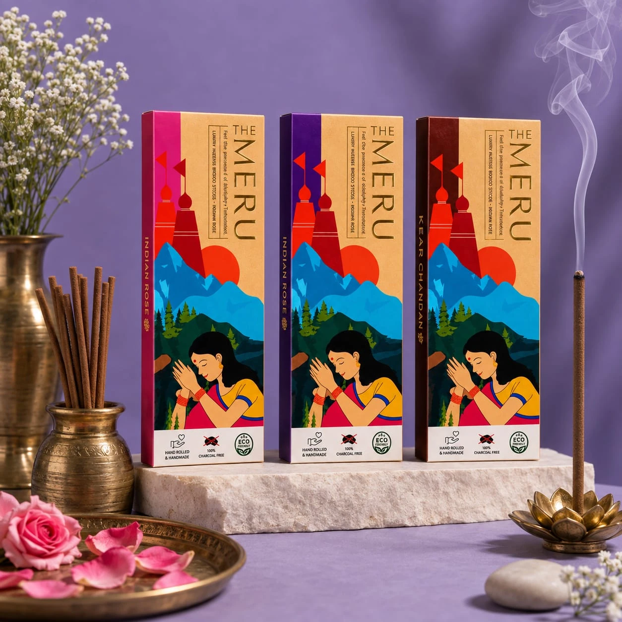 The Meru Dhoop Sticks – Combo Pack of 3 (150g)